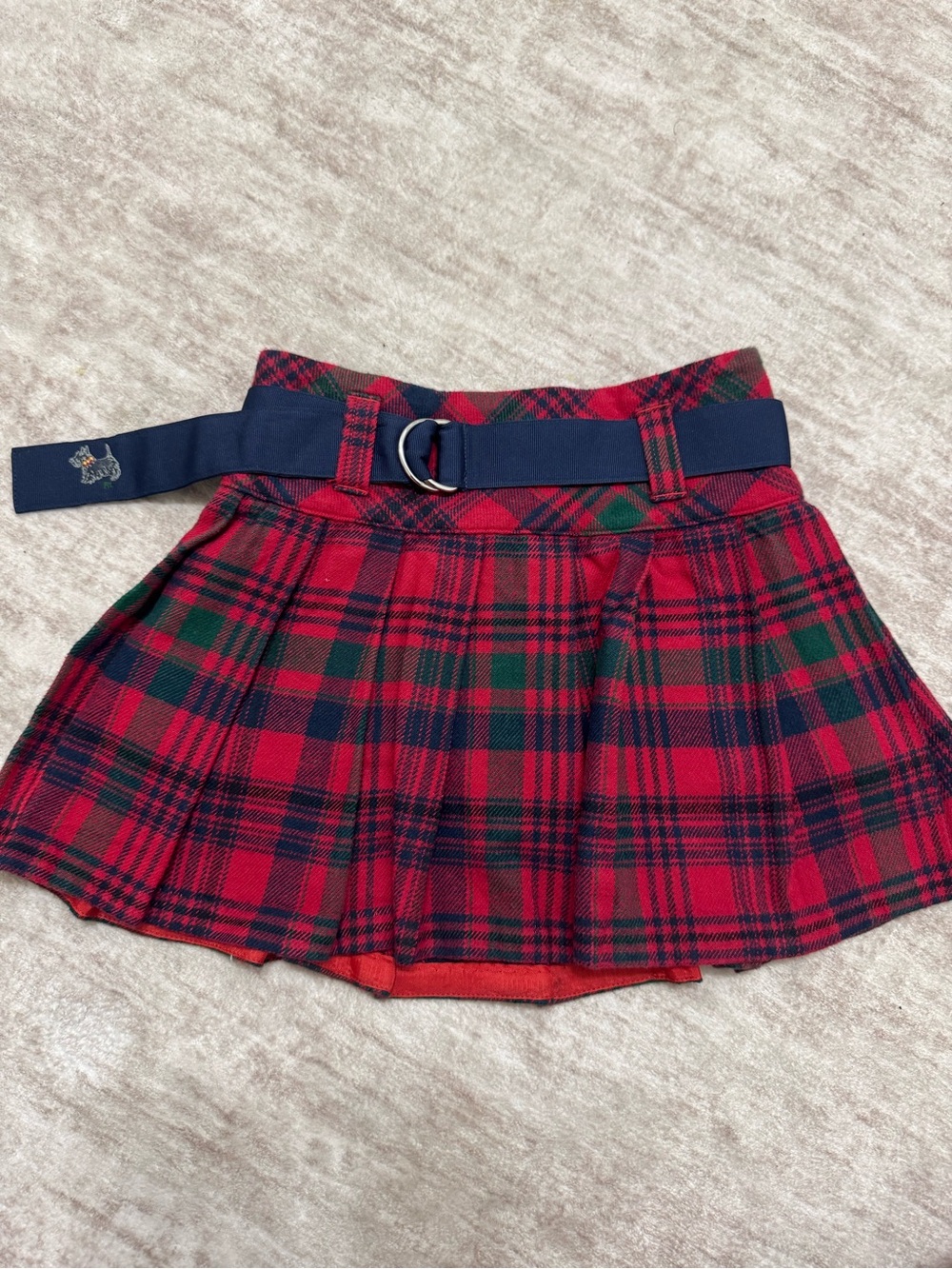 Vintage Polo Ralph Lauren Girls pleated tartan skirt